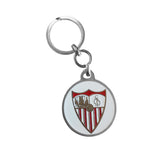Llavero redondo blanco con escudo